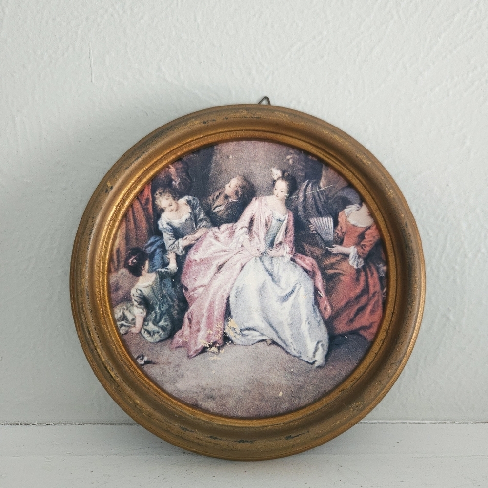 Vintage Patter G.B. Florence Italy Framed Mini Painting - Picture 1 of 5
